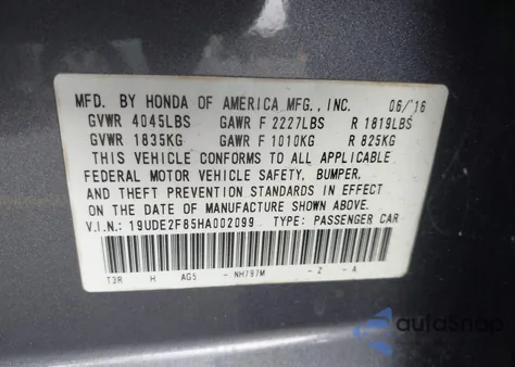 2017 Acura Ilx Premium A-Spec Packages/Technology Plus A-Spec Packages z USA, uszkodzony, nr VIN 19UDE2F85HA002099